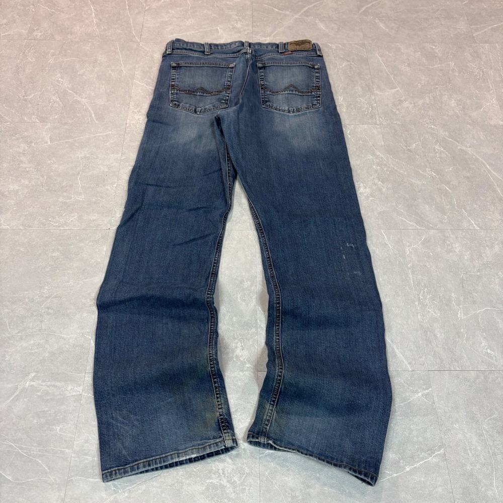 Wrangler Relaxed Boot Mens Blue Jeans Medium Wash Denim 32x32 1950
